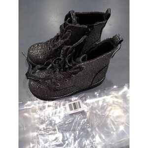 Rachel zoe Kids Glitter Boots,Black 7M US